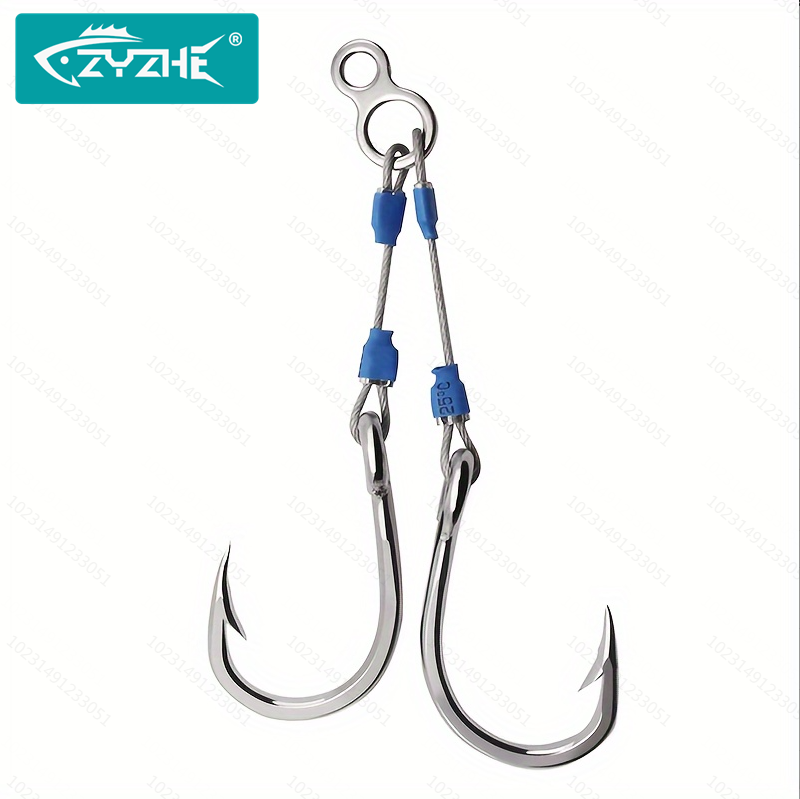 Fishing Hook Assortment - ตะขอเหล็ก ZYZHE สำหรับตกปลา 6 ขนาด ตะขอเหล็กกล้าคาร์บอนสูง