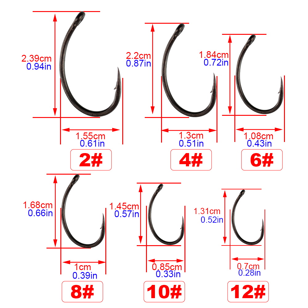 ตะขอเบ็ดตกปลาเคลือบ PTFE ยี่ห้ - Fishing Hook Circle บทวิจารณ์และราคา