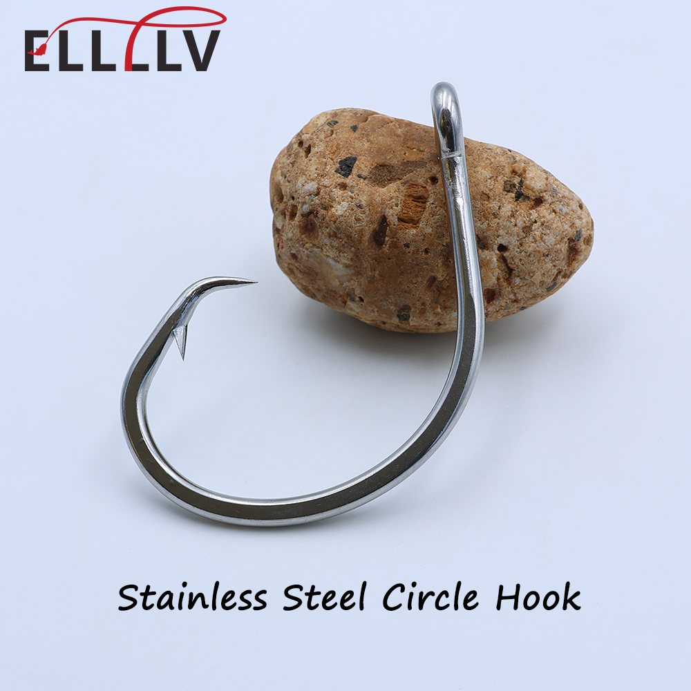 Ellllv 10/0 - 16/0 สแตนเลสสตีล - Fishing Hook Circle บทวิจารณ์และราคา