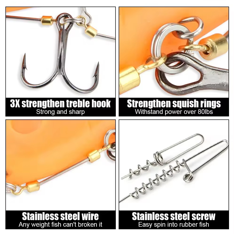 ชุดเบ็ดตกปลาพร้อมสายเหล็ก, เหย - Fishing Hook Treble บทวิจารณ์และราคา